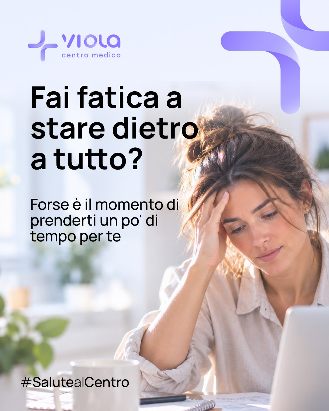 Post Instagram Centro Medico Viola, prendersi del tempo per sé