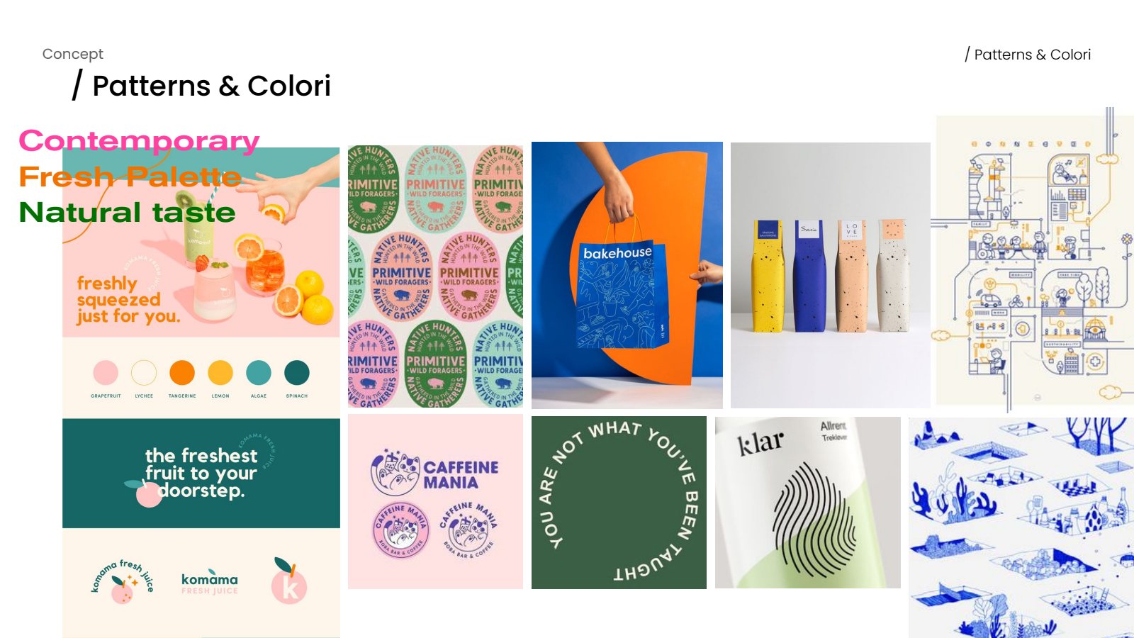 Pool Pack, moodboard pattern e colori